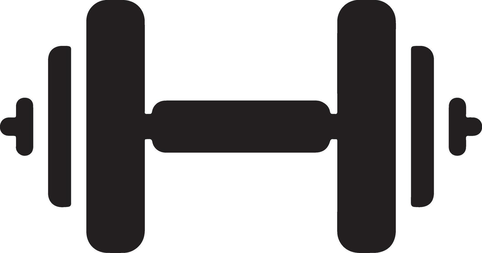 Professional Fitness Logo, Dumbbell Silhouette Isolated for Branding vector