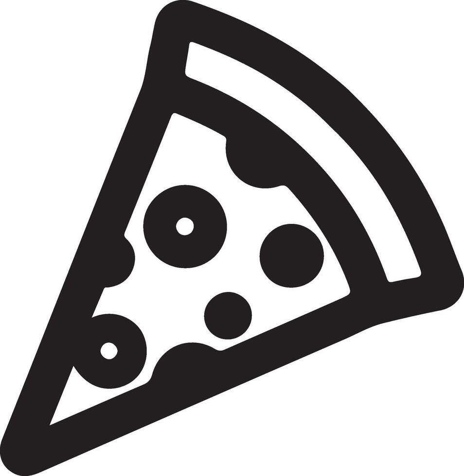 Minimalist Pizza Slice Illustration, Logo Design in Illustration Format on White Background vector