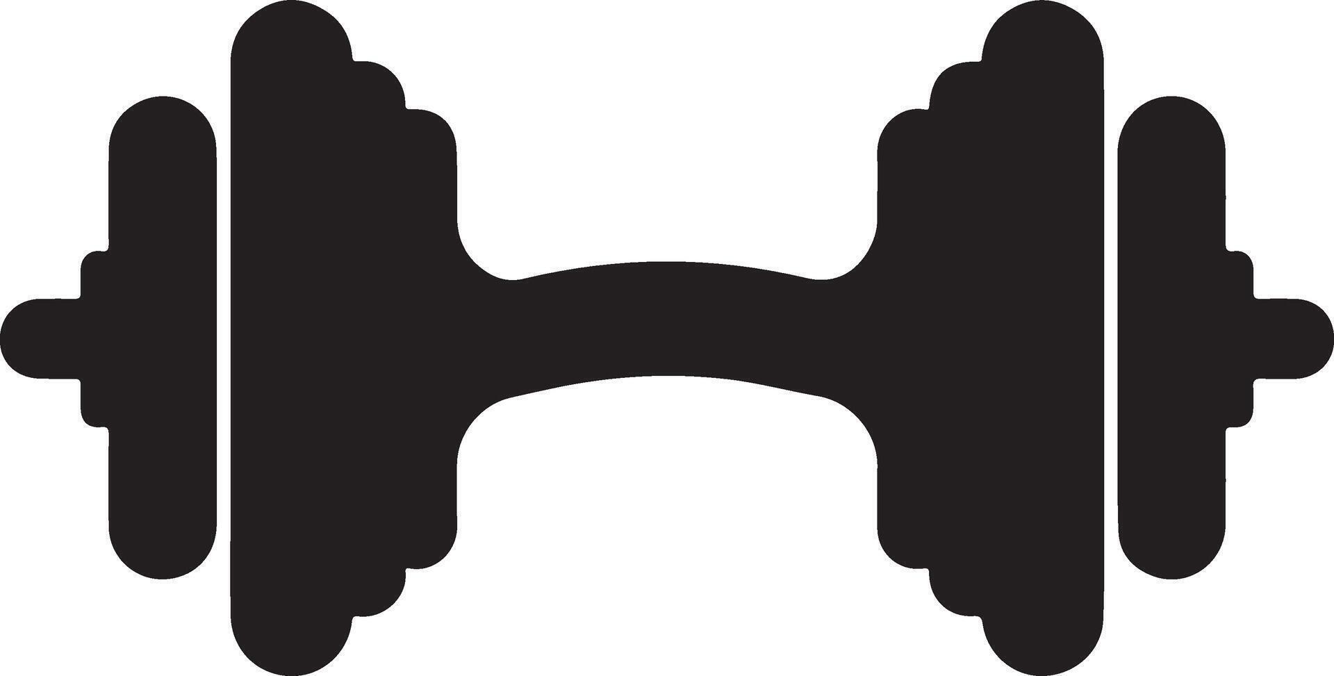 Dumbbell Silhouette Isolated on White Background vector