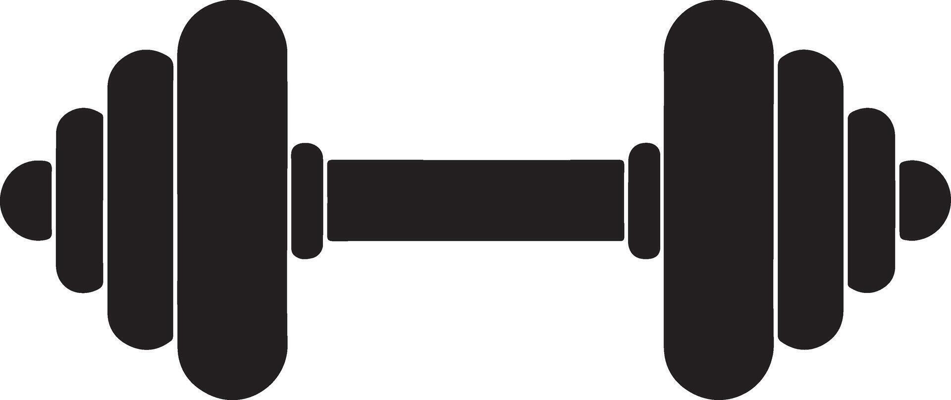 Isolated Dumbbell Silhouette Clipart, Fitness Equipment Illustration vector