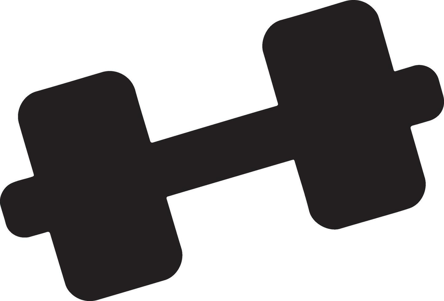 Modern Dumbbell Silhouette Logo, Illustration Design for Health Products vector