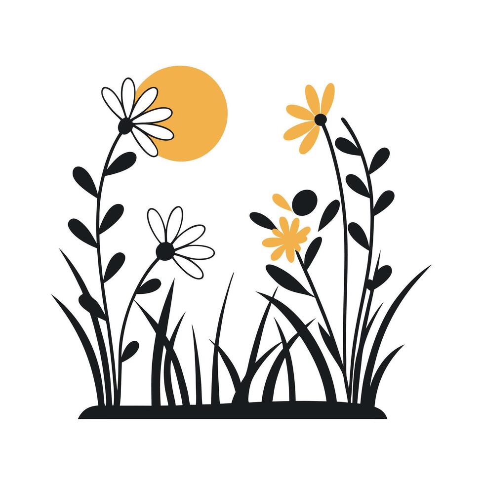 Floral colorful Icon design. vector