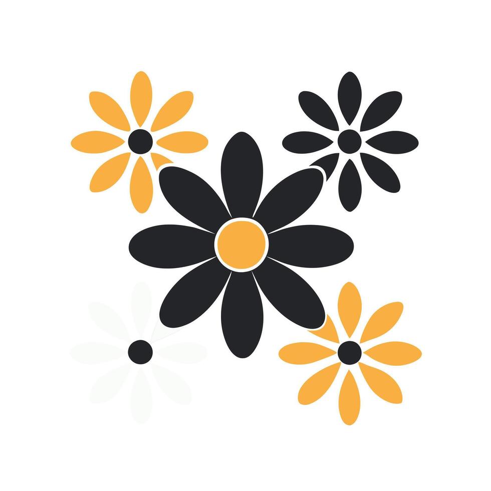 Floral Flower Icons colorful Design. vector