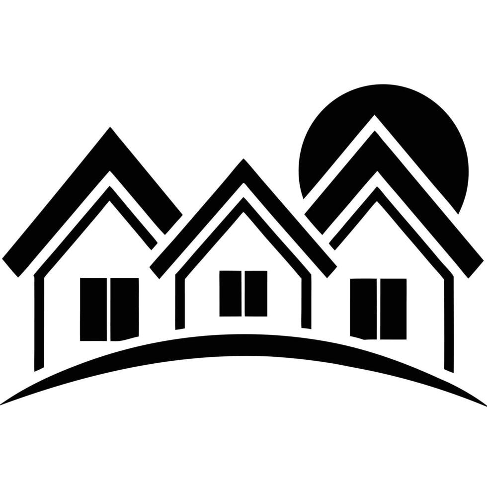 Home design logo icon. vector