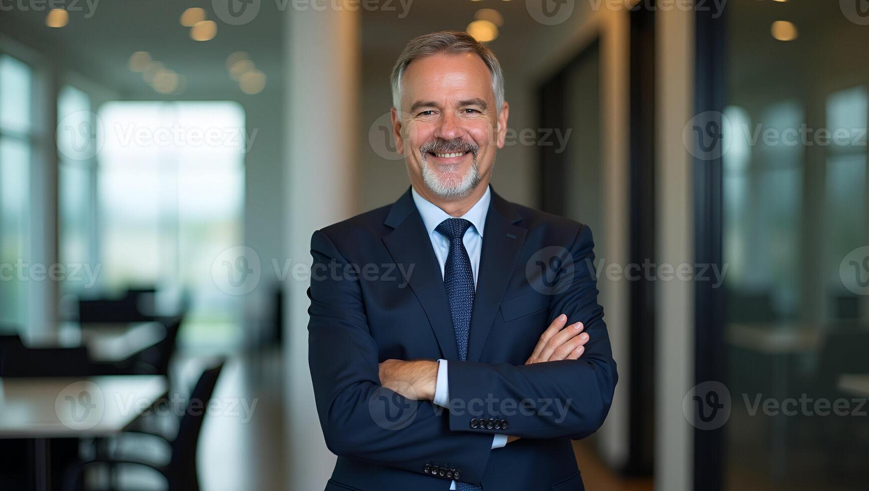 Empowered 45 Year Old Legal Executive A Flat Illustration Showcasing Strong Leadership and Entrepreneurial Mindset in a Modern Office Setting Realistic Set 2 photo
