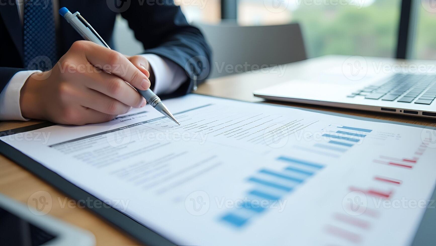 Professional Review of Quality Certificates and Checklists for Target Marketing Planning Ensuring Compliance with Industry Standards and Regulations in Photo Stock Concept with Le Realistic Set