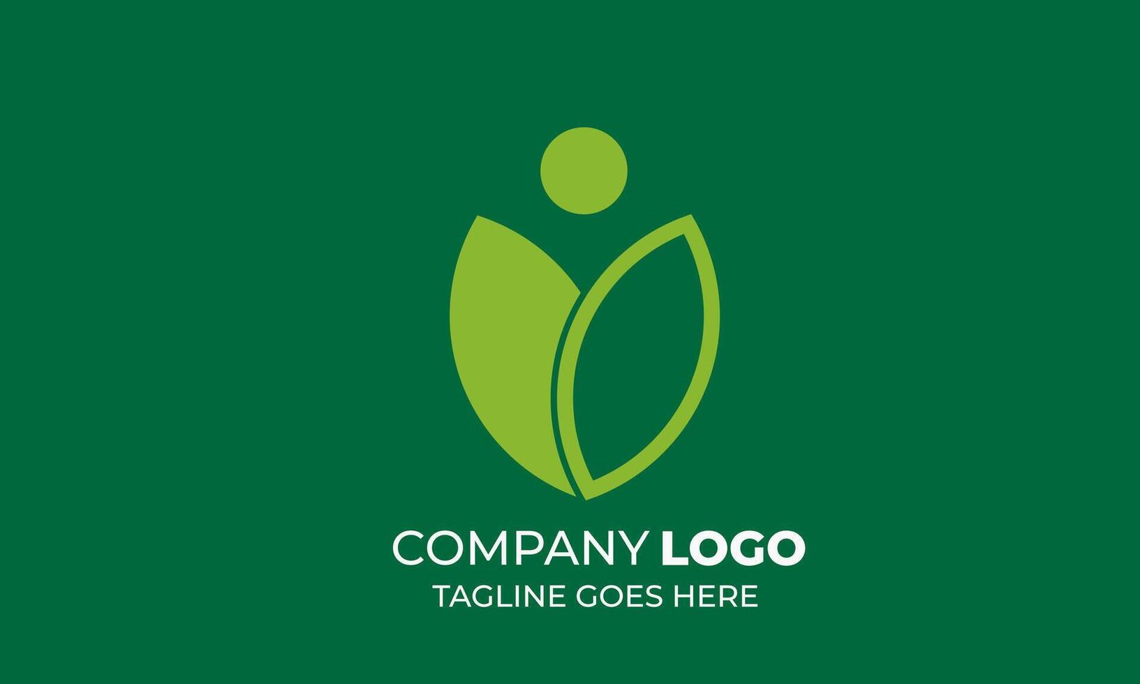 Eco-Friendly Wellness Logo with Minimalist Style Natural Elements and a Clean Green Concept vector