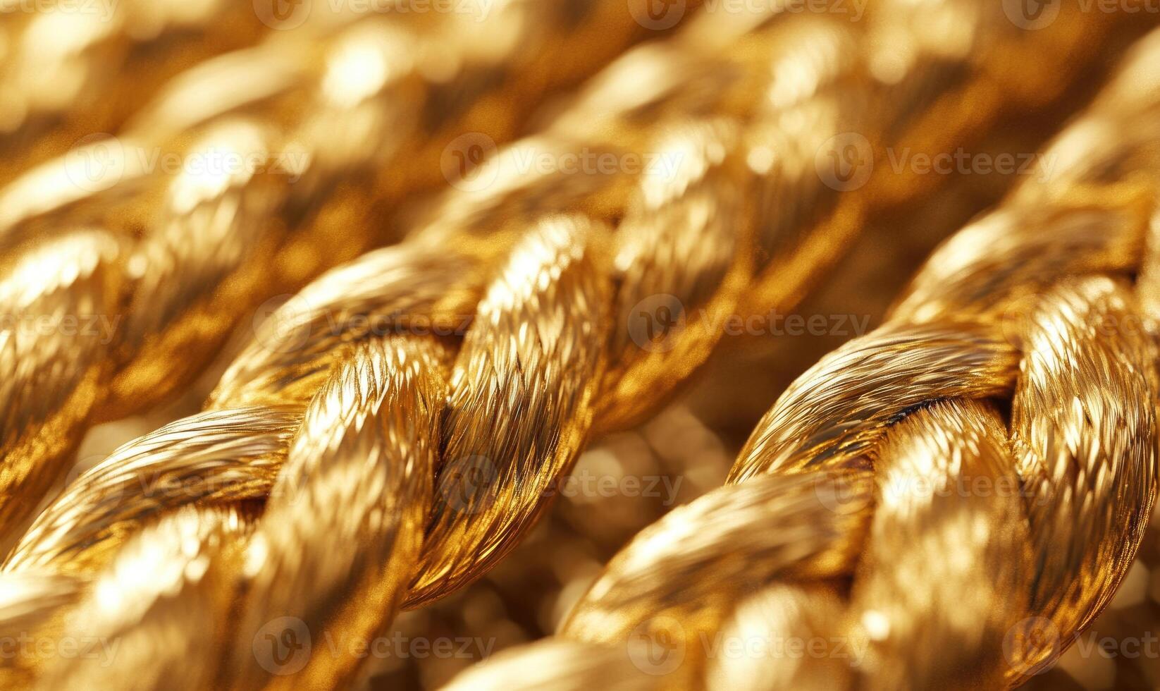 A gold colored rope with a gold colored wire photo