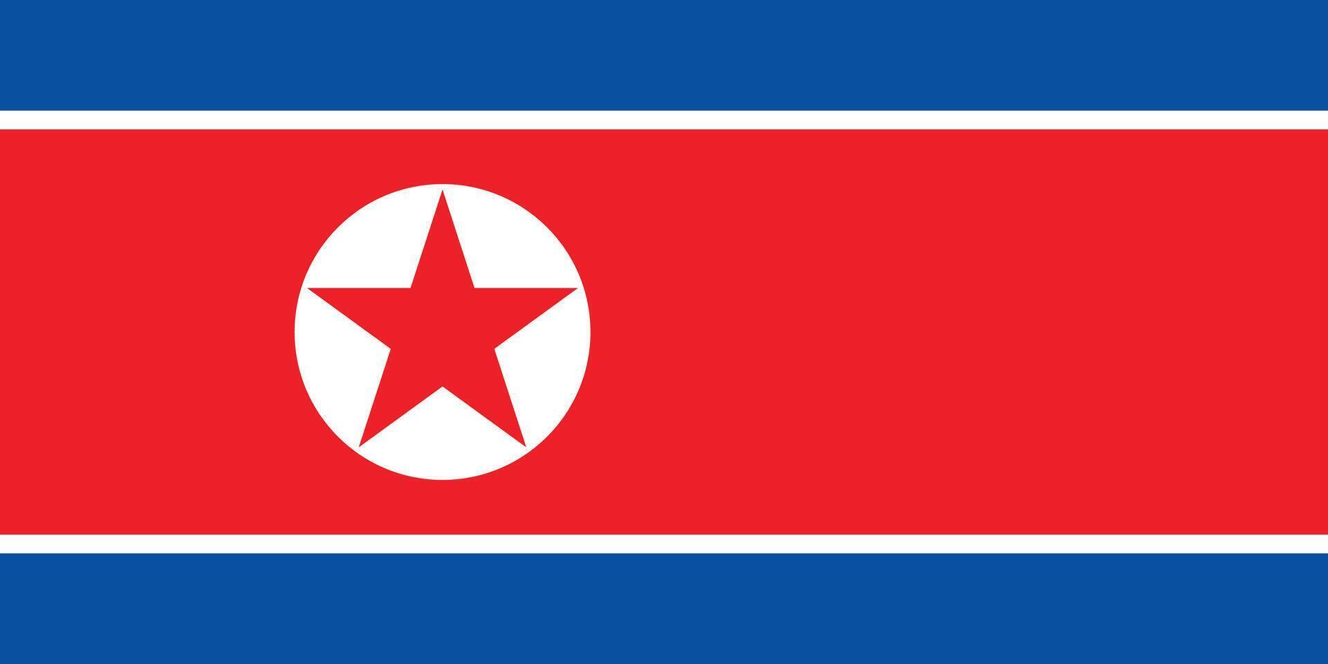 North Korea flag stock image. vector