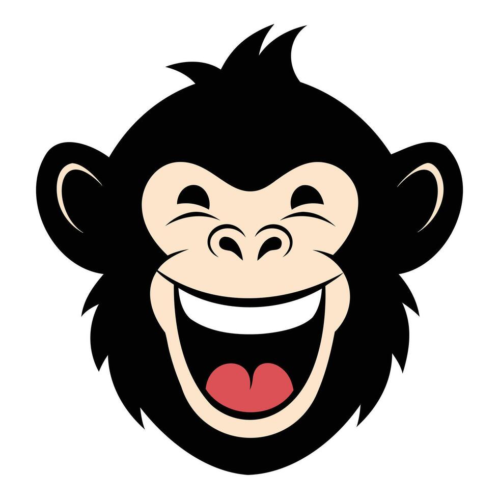Cool Monkey Face Mascot Emblem vector