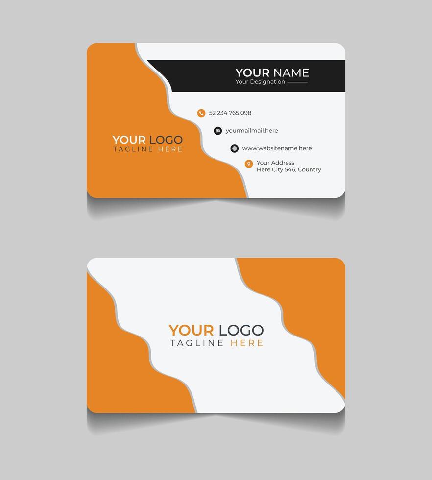 Colorful business card mock up vector