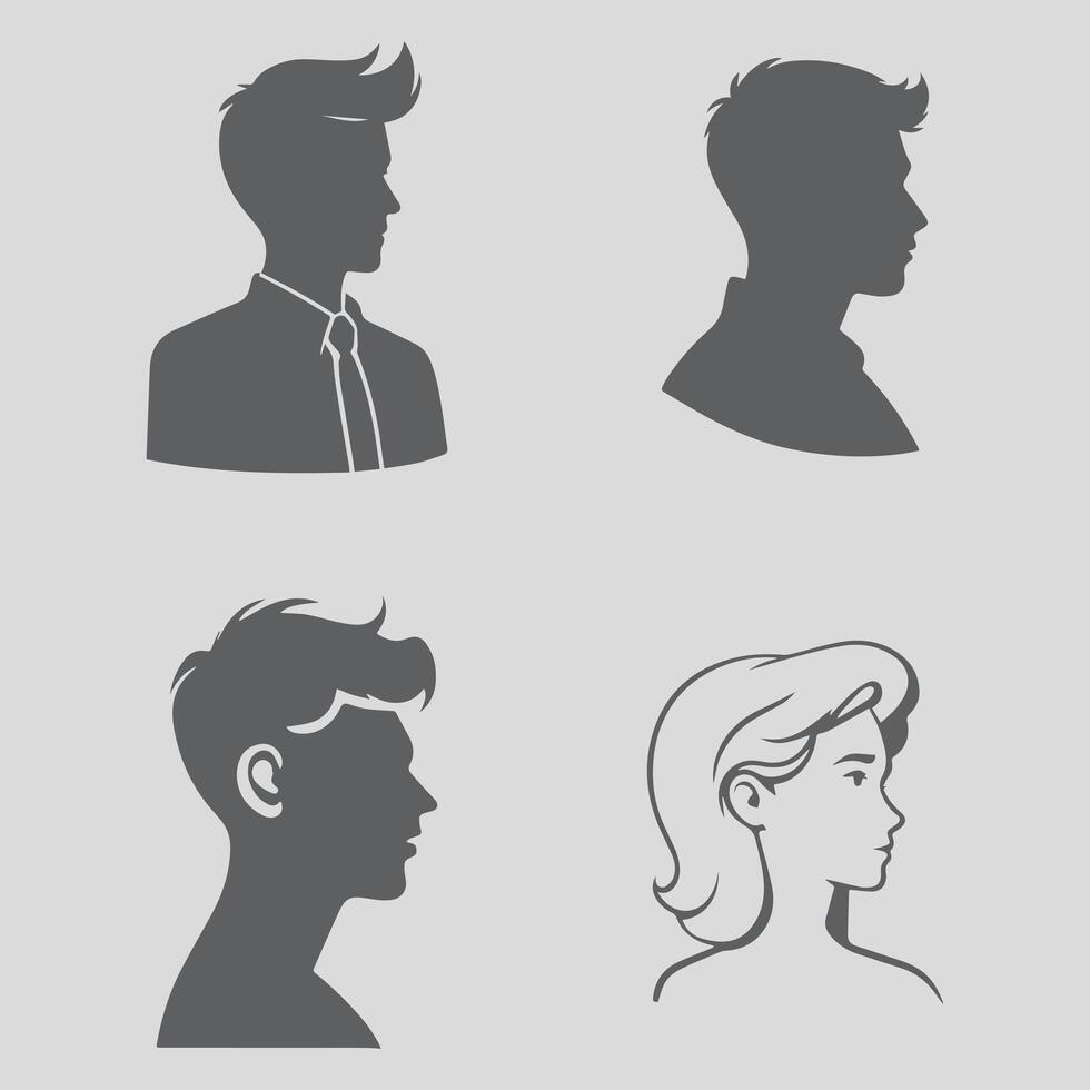 Collection of people avatar vector