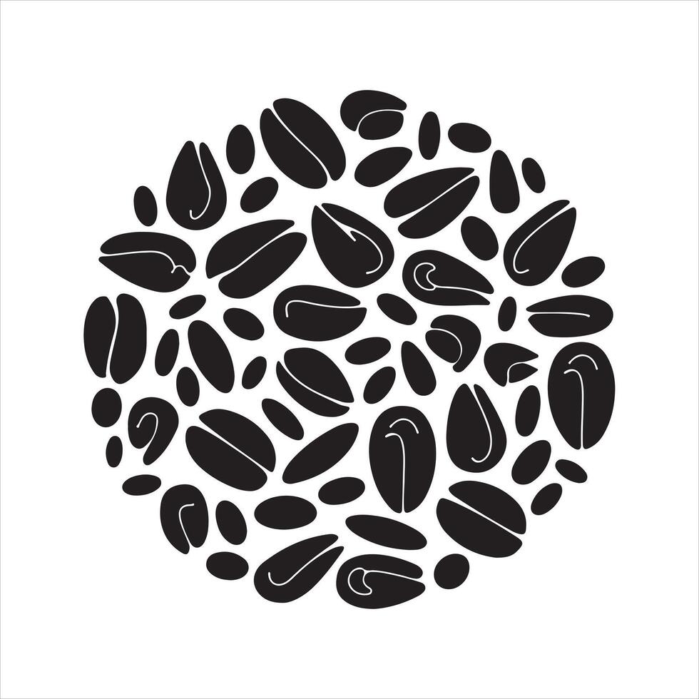 Nuts silhouette black vector