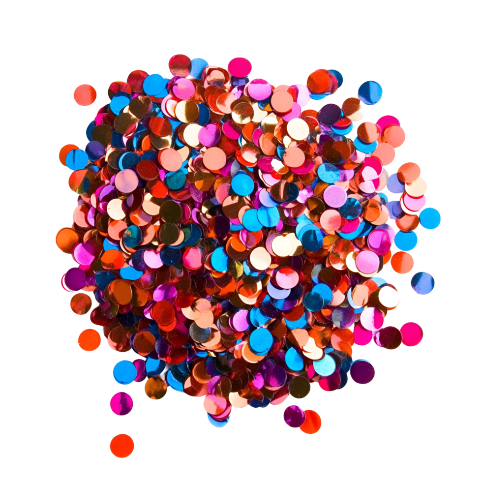 A pile of colorful confetti png