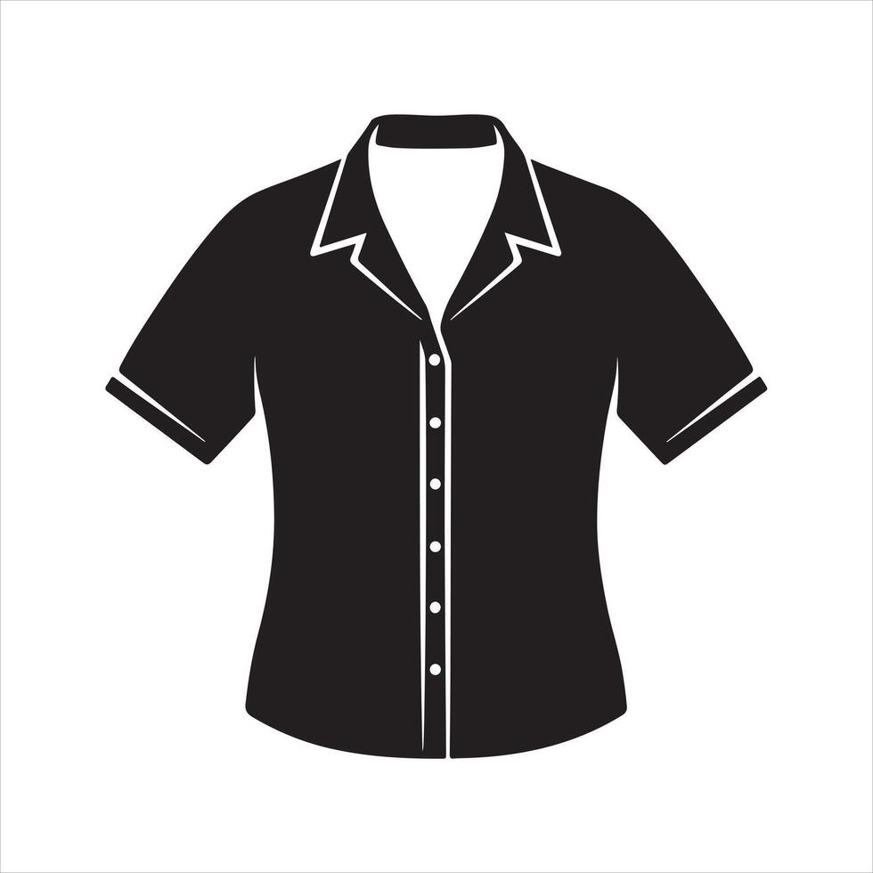 Black Shirt silhouette vector