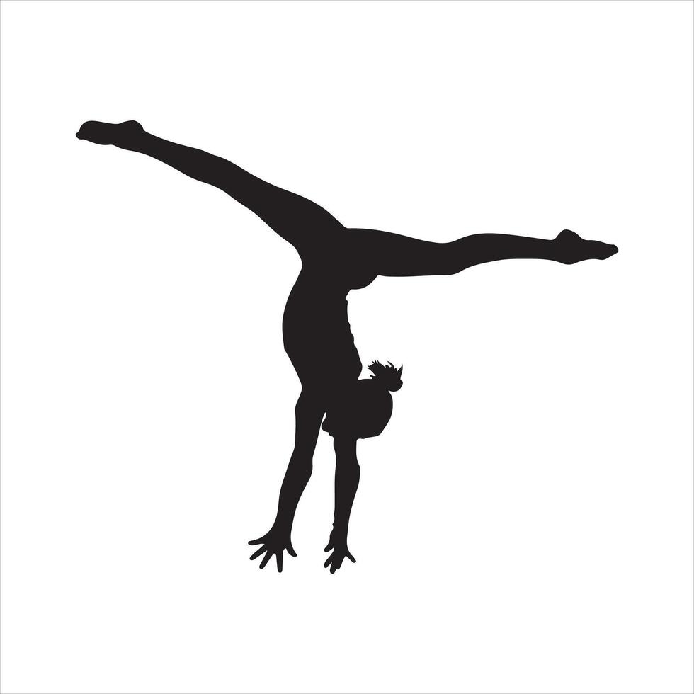 A gymnastic silhouette vector
