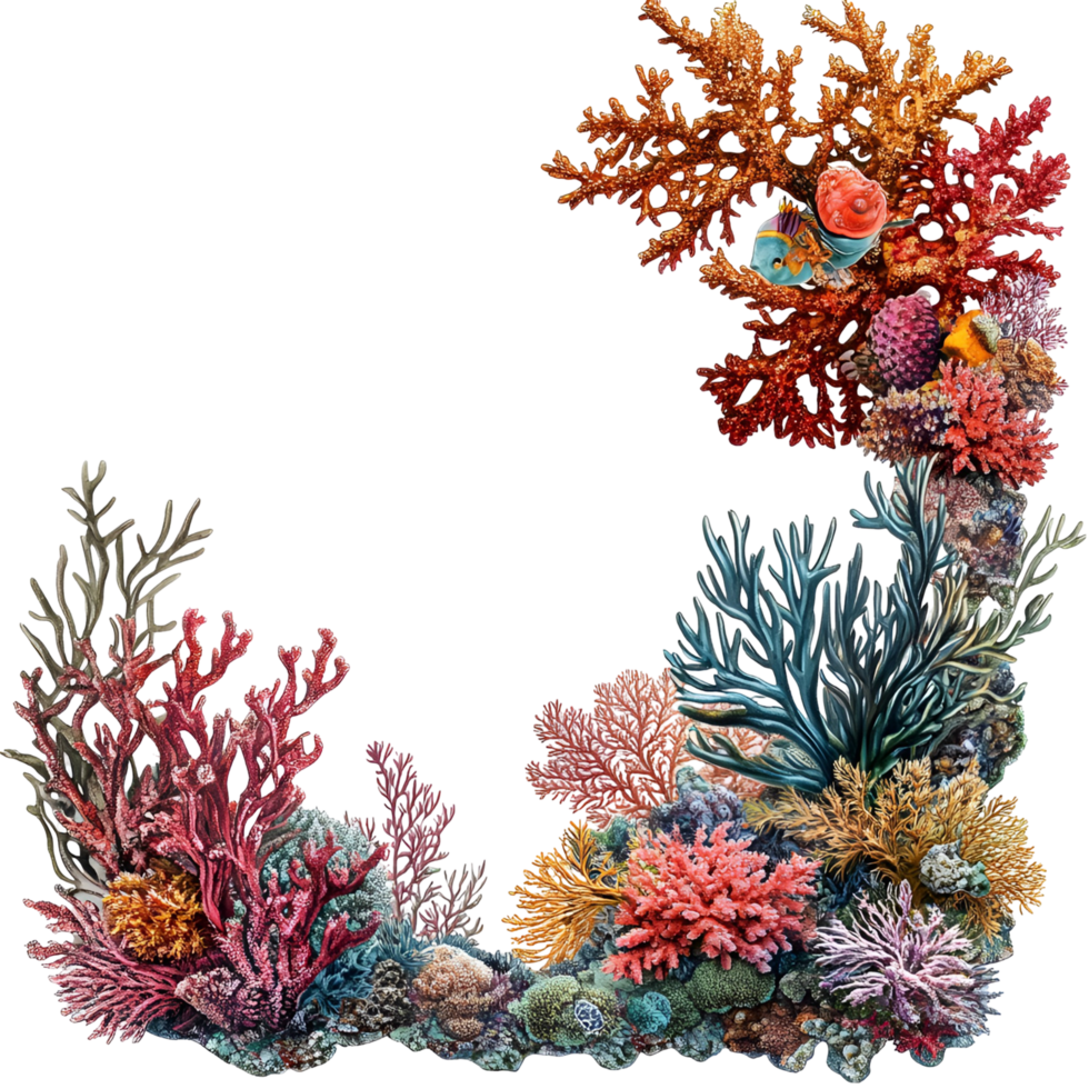 A coral reef is shown in this illustration png