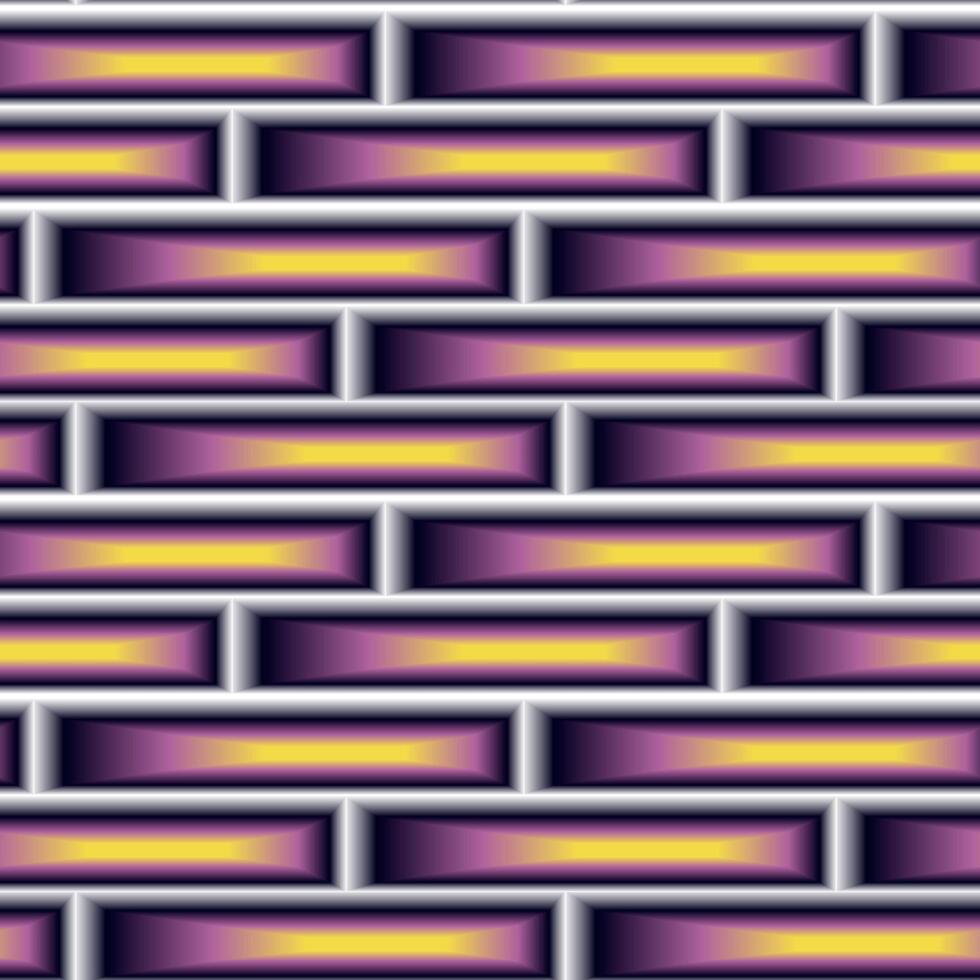 pattern is an abstract elongated geometric with colored rectangles and various rhythmic shapes, an isometric three-dimensional abstraction depicting the shapes of urban buildings. Depth, color, shades vector