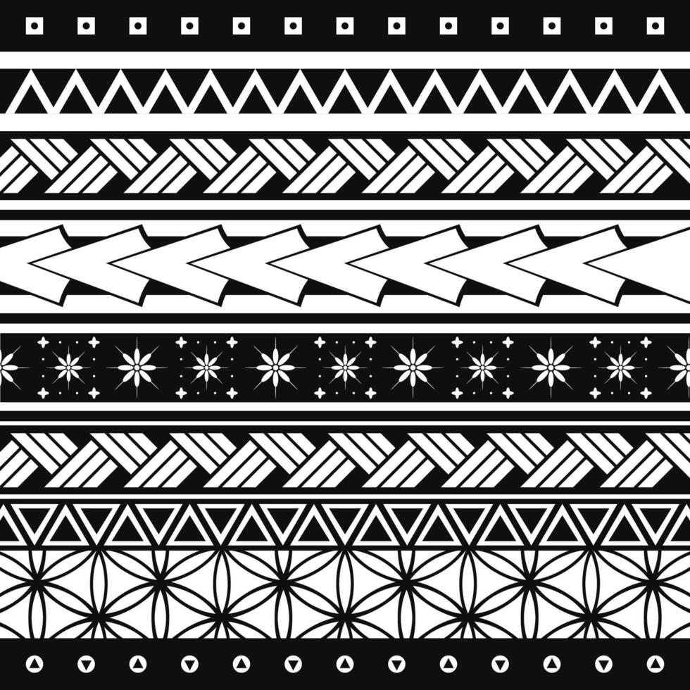 hawaiian tribal pattern ethnic ornament art fabric carpet print pattern wallpaper background vector