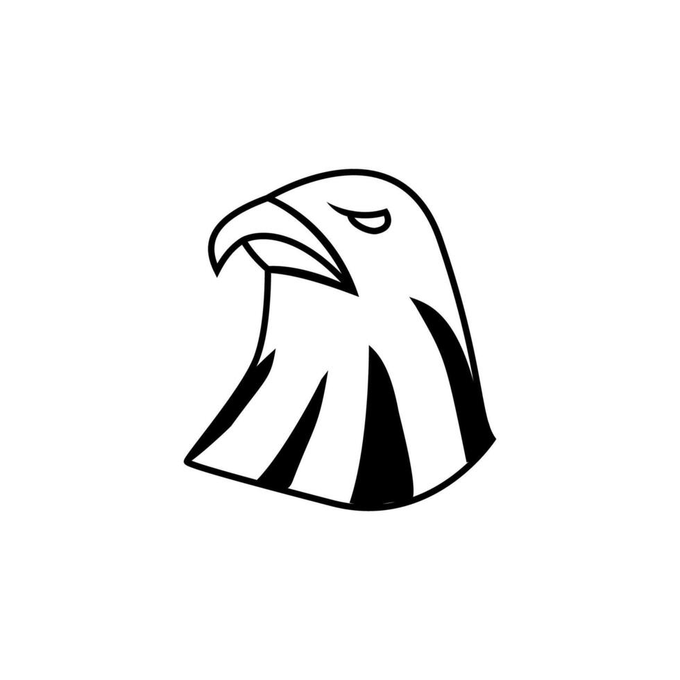 a black and white eagle head logo vector