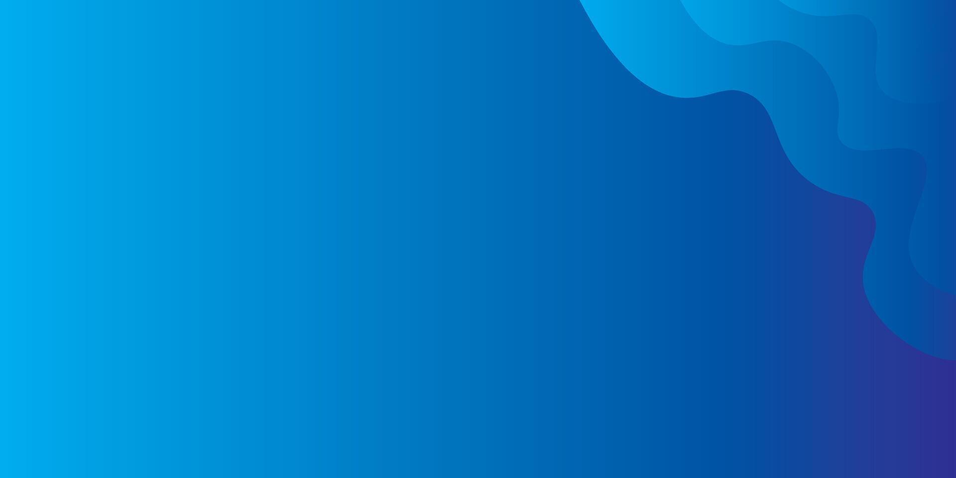 Abstract Blue Gradient Background With Smooth Wave Pattern Design vector