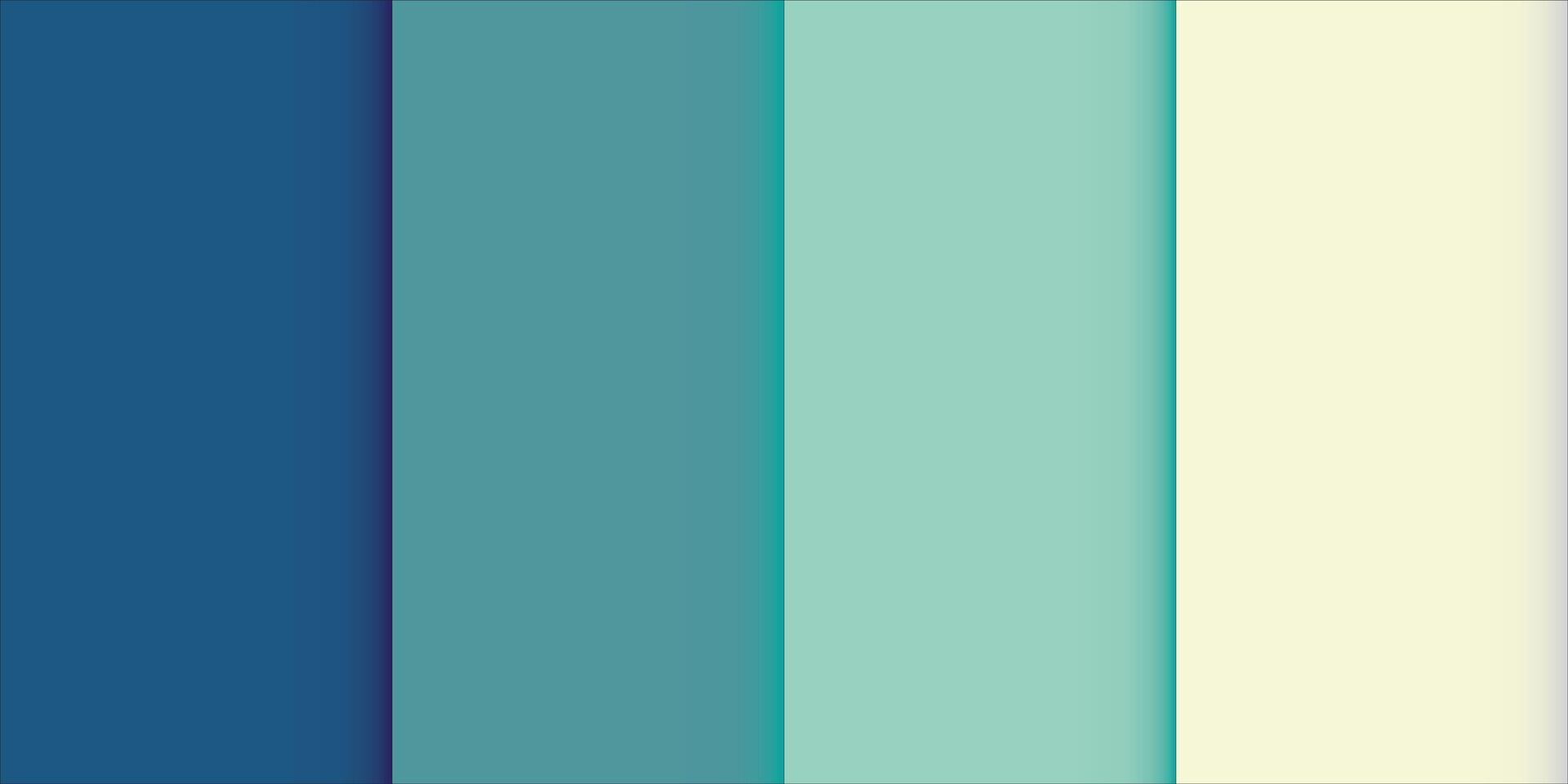 Gradient Color Palette With Shades of Blue and Green Tones vector