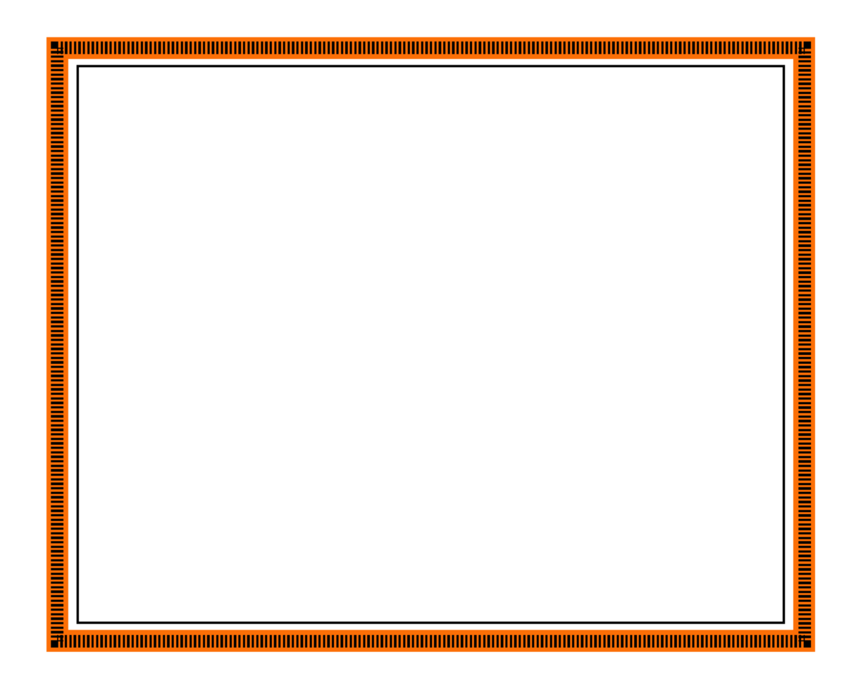 a square frame with an orange border on a transparent background png