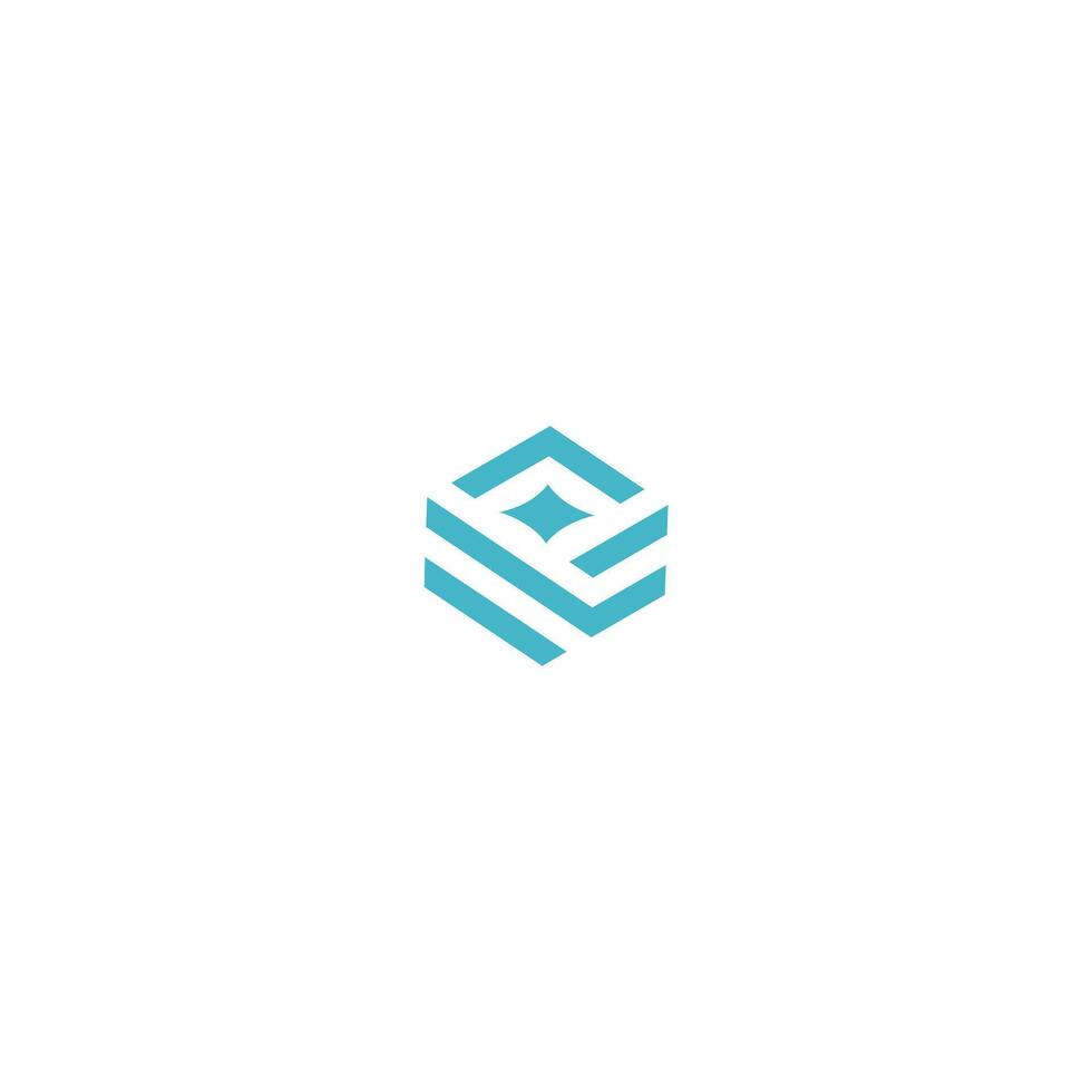 Modern letter M V logo hexagon vector