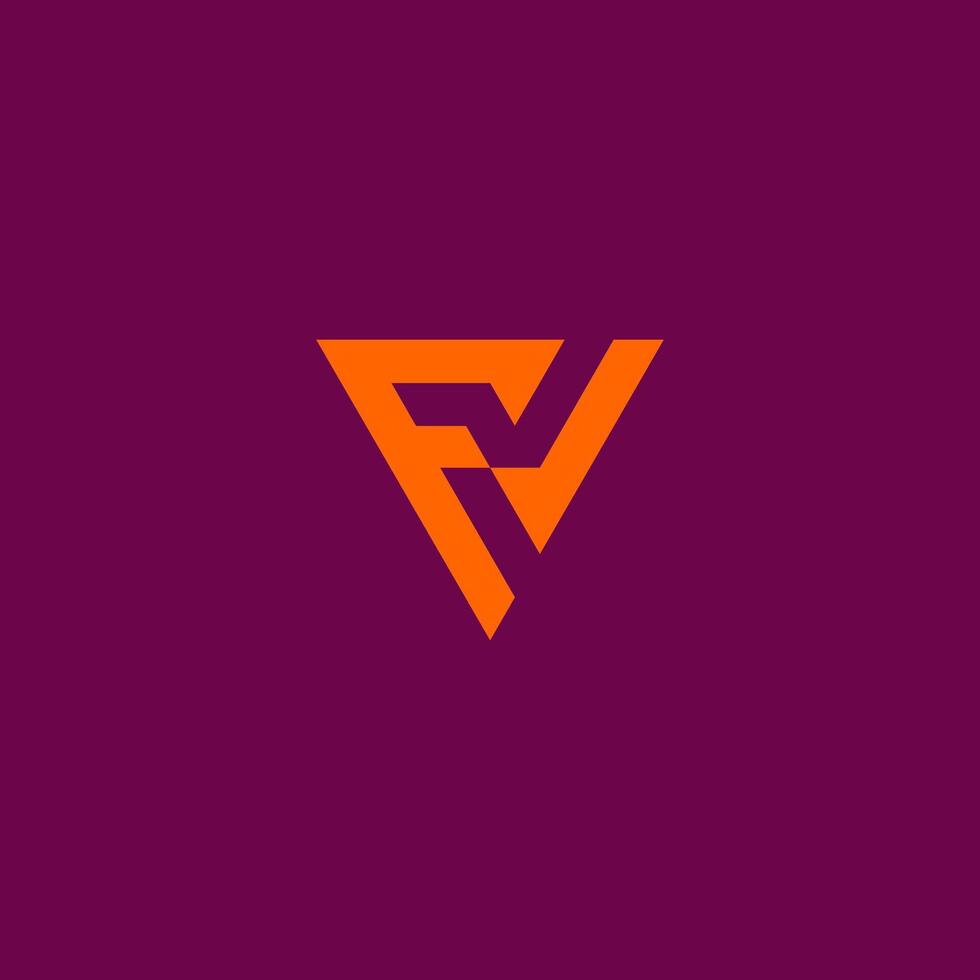 logo letter F modern geometric abstract 8 vector