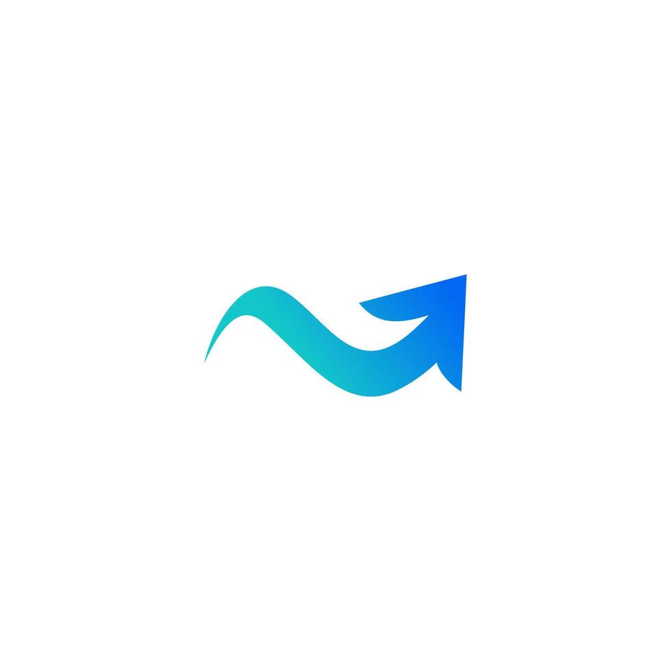 Arrow flow grow logo, scale up, gradient icon vector