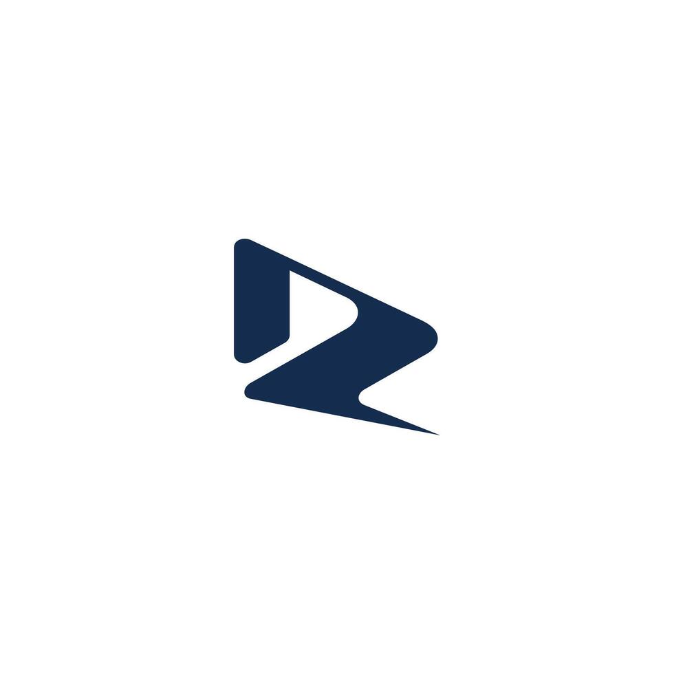 r letter play logo icon, design template mature for business vector
