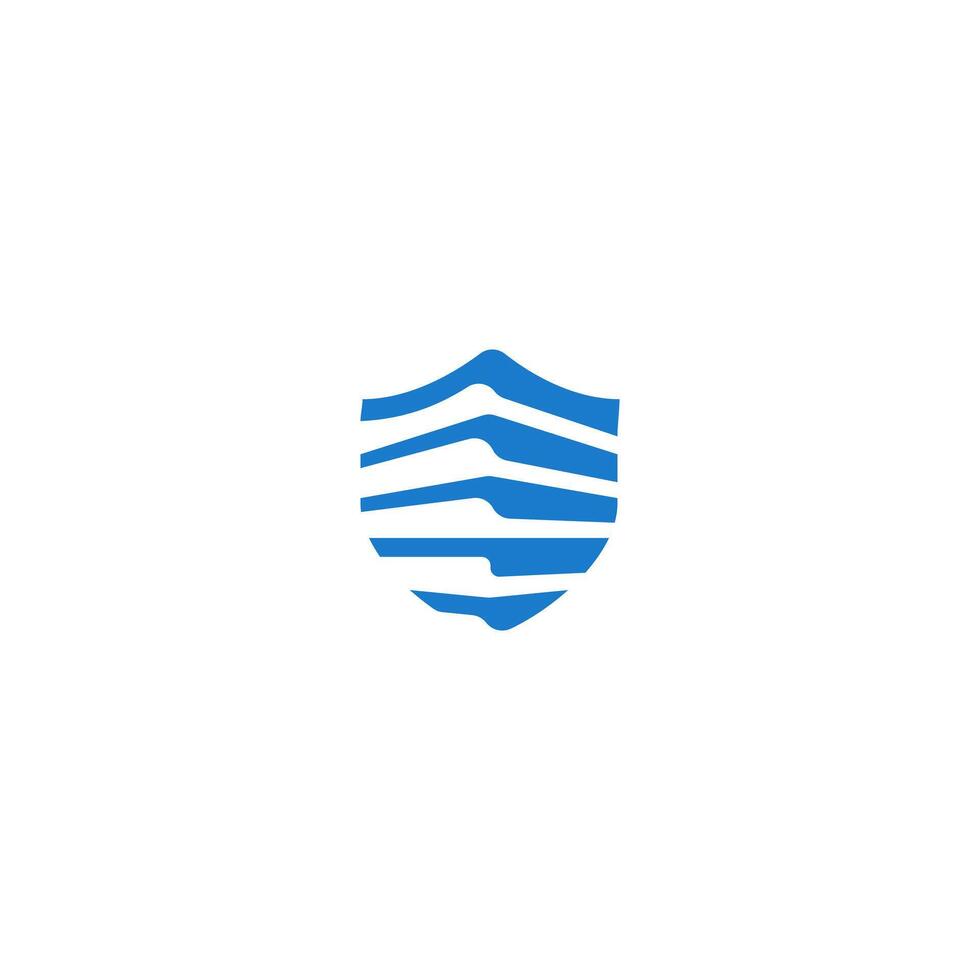 Shield corporation logo. Flat Logo Design Template. illustration vector