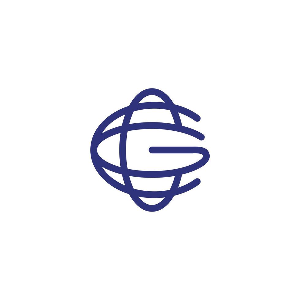 G logo, CG, G icon monogram circle vector