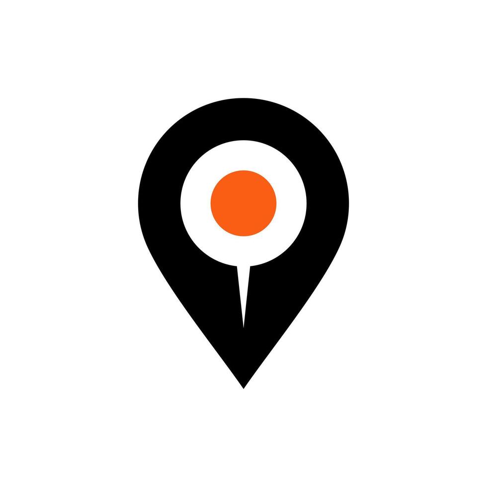 Pin place icon location search or logo isolated sign symbol illustration - high quality black and color style icons vector