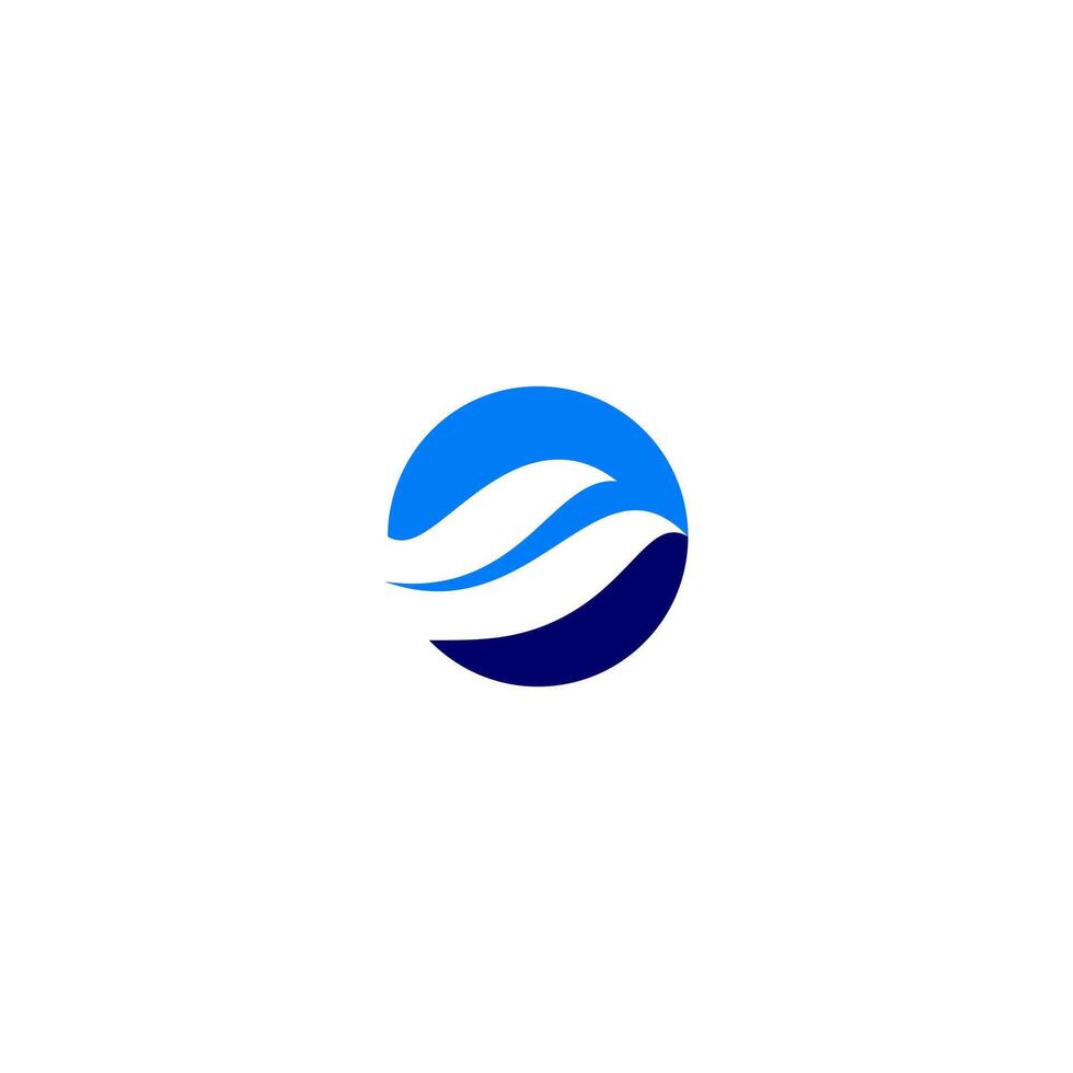 Wave circle or letter logo template and symbol dynamic vector