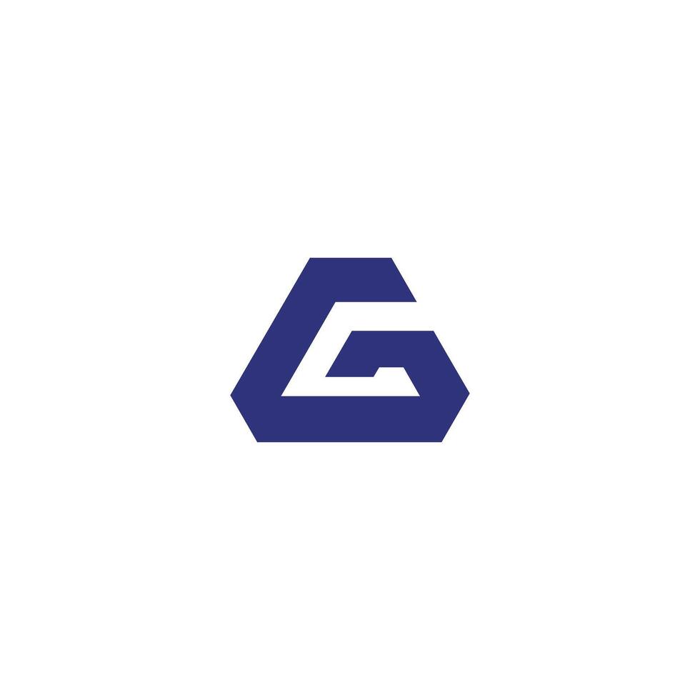 letter G simple triangle line logo concept sign vector