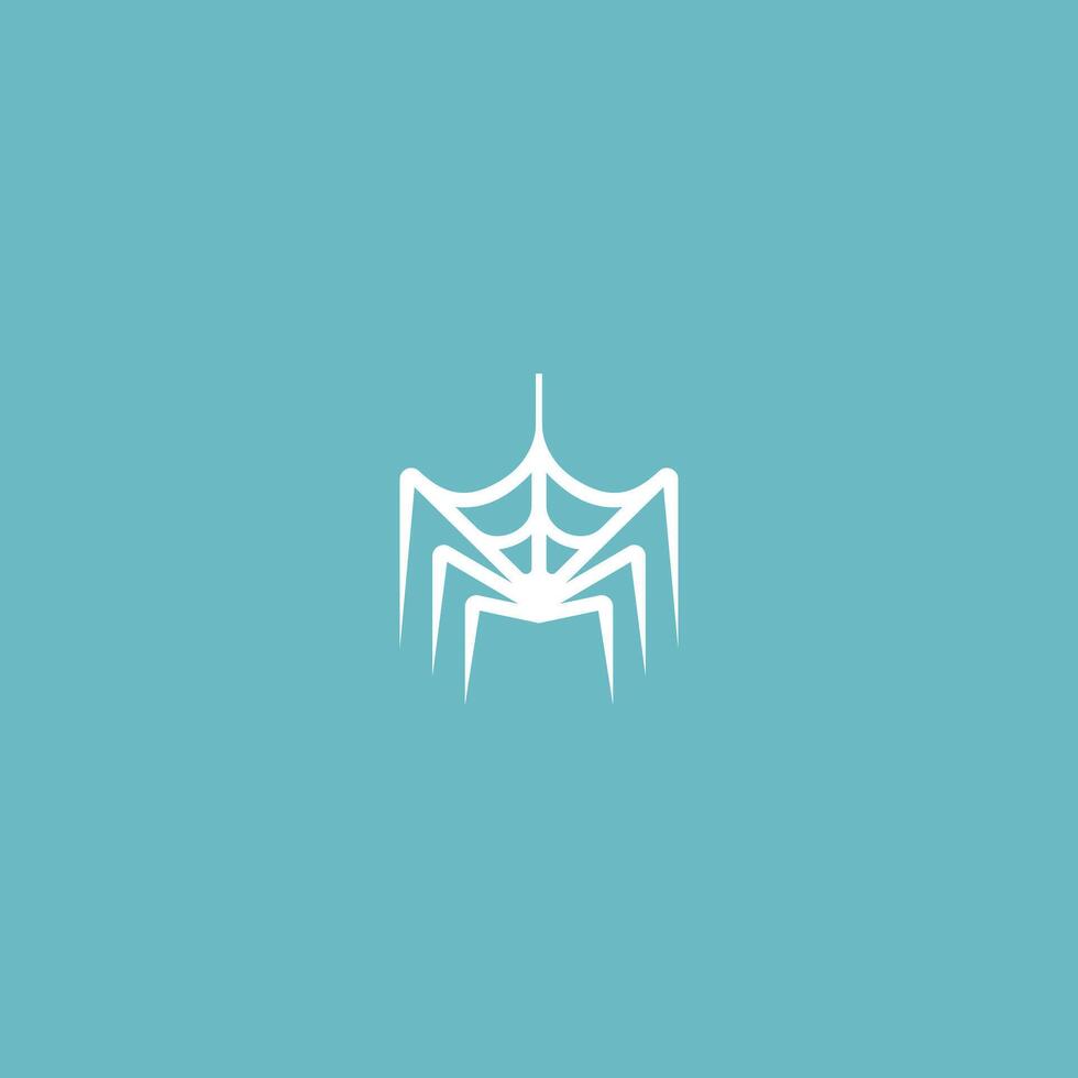 M spider logo letter mark simple memorable brand symbol template vector