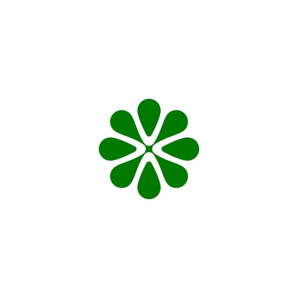floral leaf logo design. Abstract emblem, logotype concept. vector