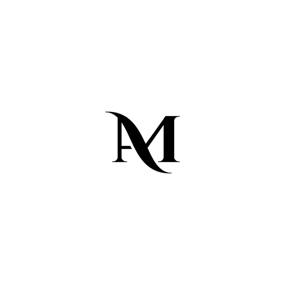 AM, MA Letters Alphabet luxury Logo Monogram Logo. vector