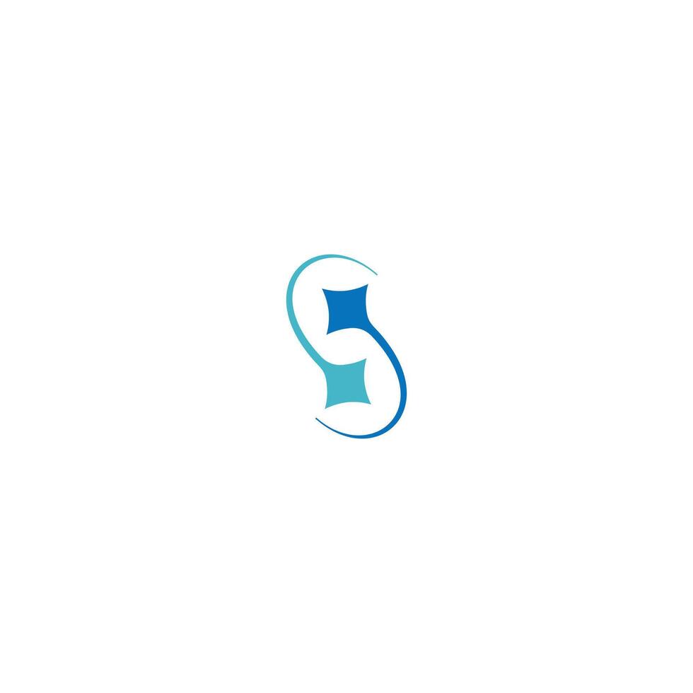 S star logo design icon template blue vector