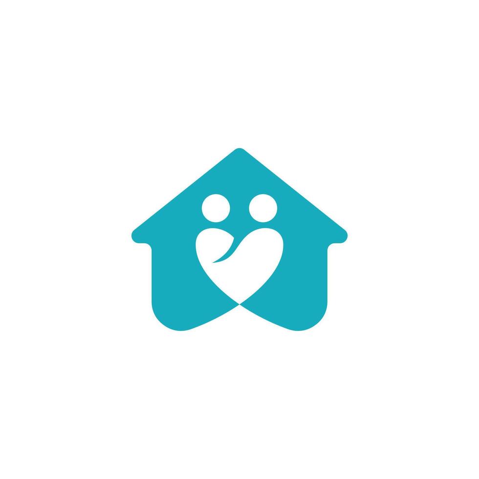 simple Home care logo template people vector
