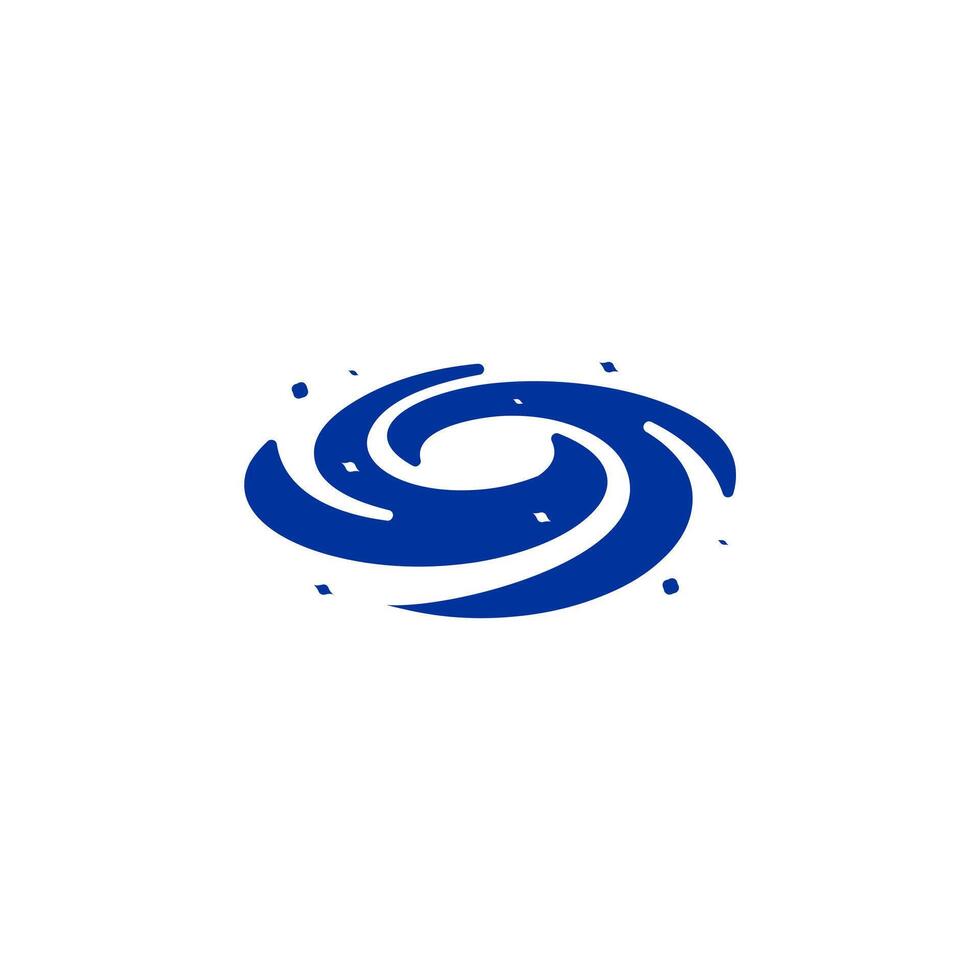 Creative Galaxy space planet icon logo design illustration. space vortex logo design color editable vector