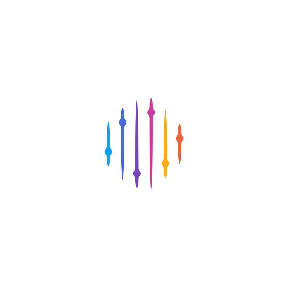 sound of human people tunning, circle shape minimalist vector