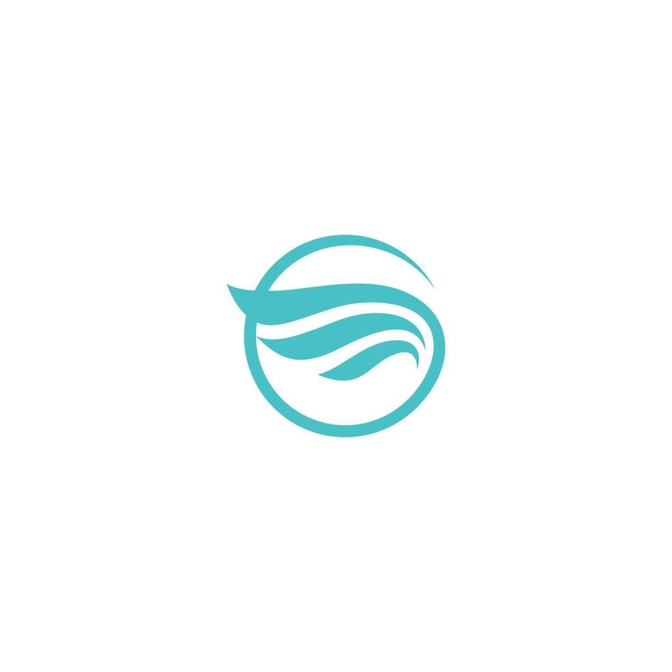 wing logo icon, symbol circle and nature color vector