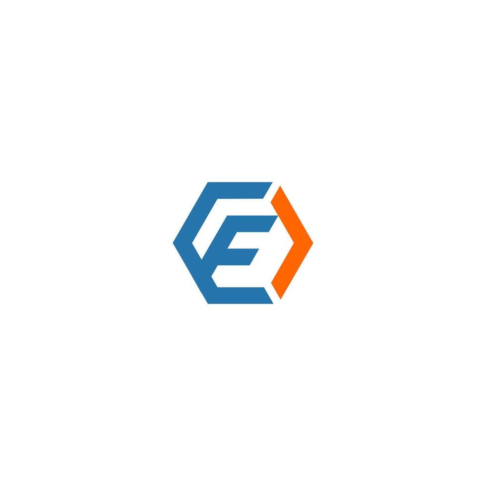 F logo hexagon simple, monogram and arrow vector
