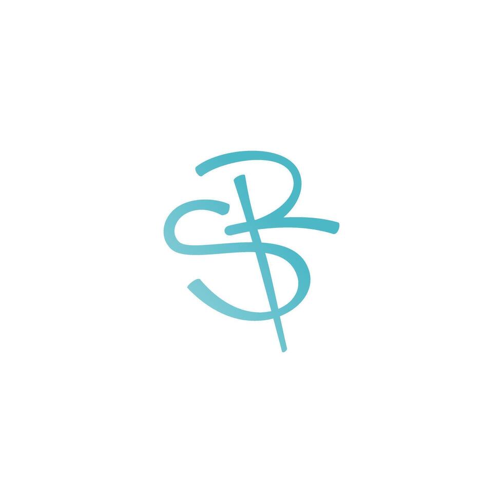 Initial RS or SR Monogram logo Text Letter Logo Design vector