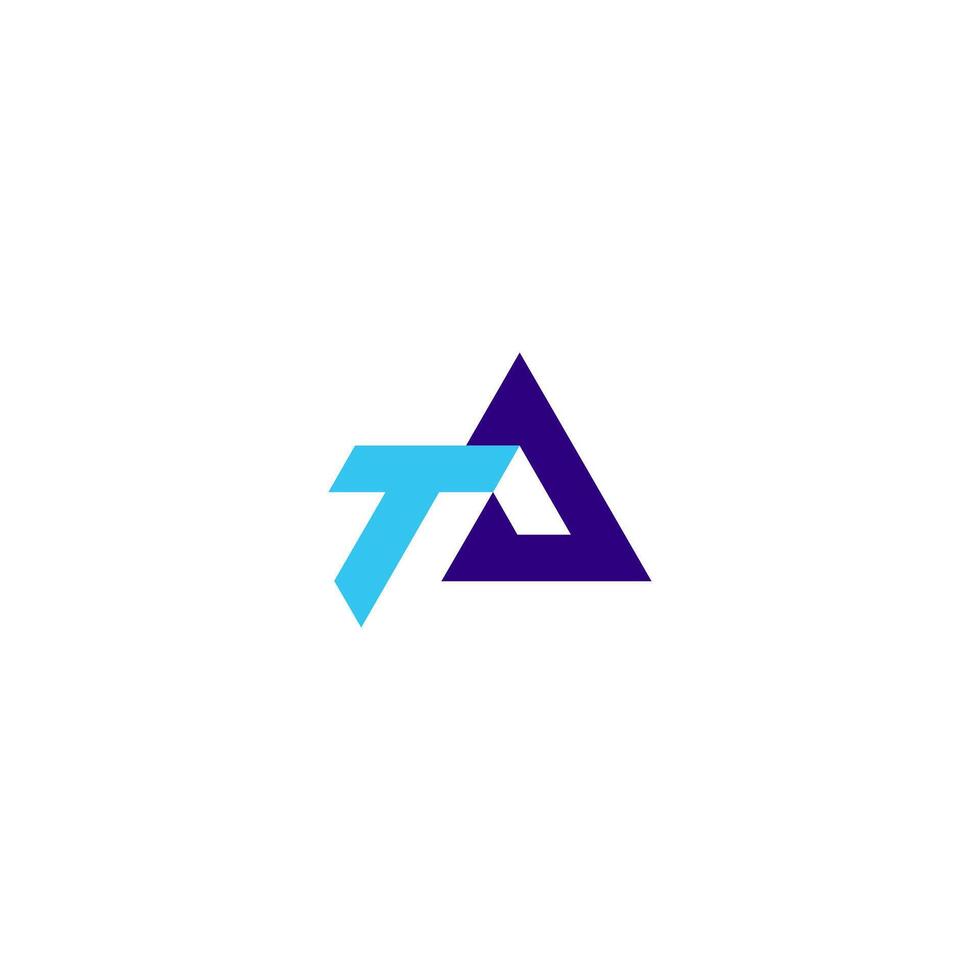 letter T, TA modern Monogram Logo. Suitable for Business sport, technology, fashion, digital And future creative Business vector