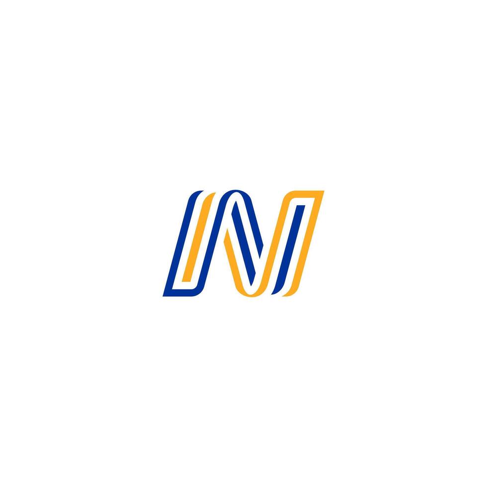 Elegant Letter N Logo Design. Initial Luxurious N Logo Template vector