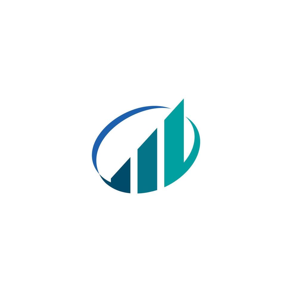 financial logo creative horizon diagram market design template vector