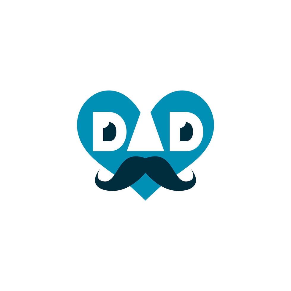illustration graphic logo design of Happy Father's day, finance and business icon, with arrow grow Statistic suitable for father days banner with tie, mustache and love symbol 3 vector